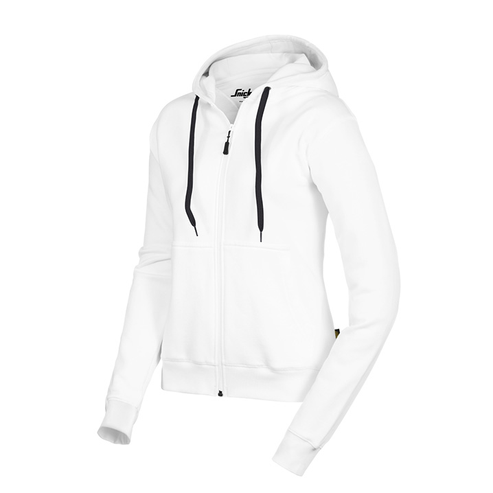 Sweat-shirt à capuche zippé pour femmes blanc – VVetech