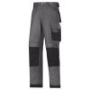 Pantalon d'artisan Canvas + Snickers Workwear gris acier & noir
