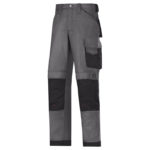 Pantalon d’artisan Canvas + Snickers Workwear gris acier & noir