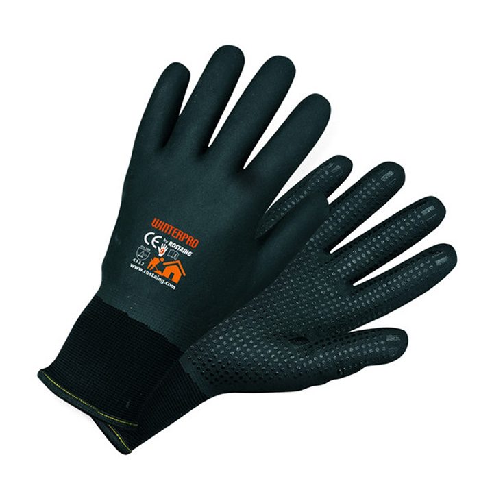 ROSTAING WinterPro - Paire de Gants Travail - Noir - Hiver - Idéal pour les  Travaux en Milieu Humide et Froid - Imperméable - Confort - Résistance au